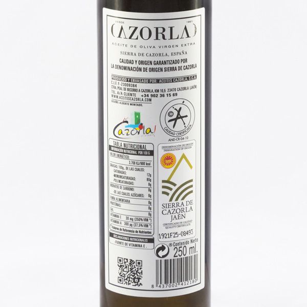 Extra Virgin Alyvuogių aliejus „Picual“ - 250 ml 3 Picual alyvuogiu aliejus – pakuote su 12 buteliu po 250 ml.3