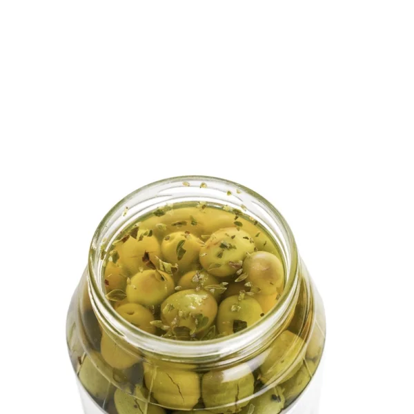 Alyvuogės iš Ispanijos – autentiškas Viduržemio skonis 2 alyvuogės iš Ispanijos stiklainyje viršus